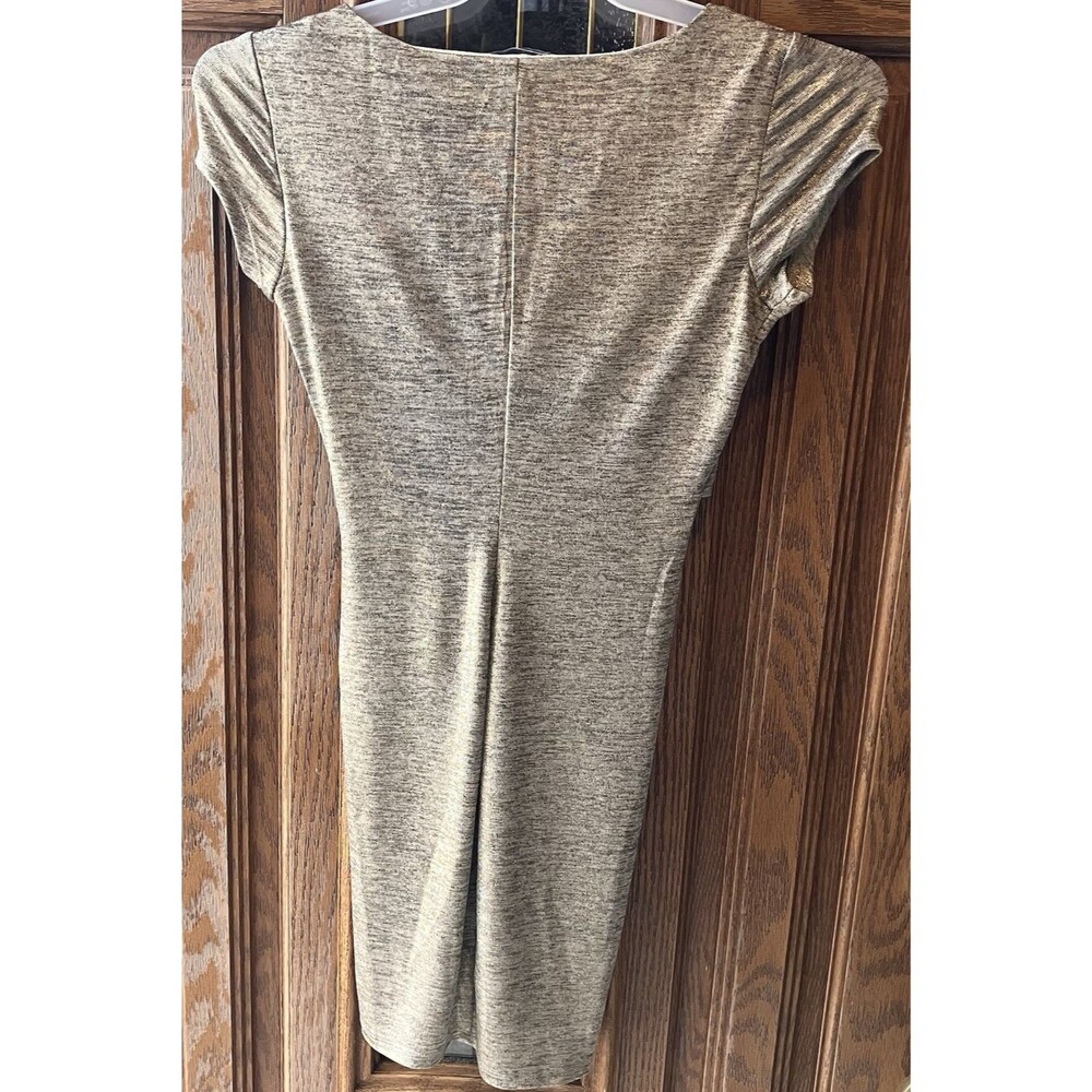 Charlotte Russe‎ Women's Gold Shimmer Lined Cut Out Waist Dress Size S - Picture 6 of 11